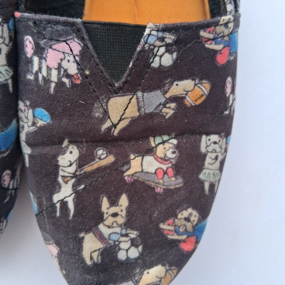 Bobs From Skechers Go Fetch Dog Print Comfy Slip On Black Women's US 9
